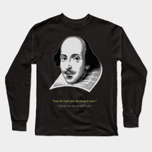 William Shakespeare Quote Long Sleeve T-Shirt